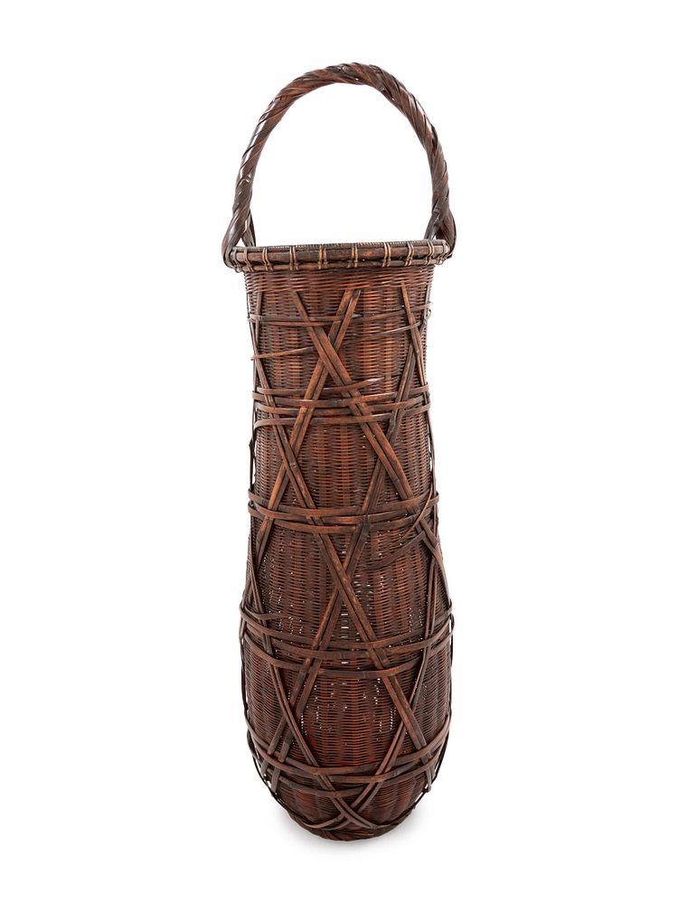 Appraisal: A Bamboo Flower Arranging Basket A Bamboo Flower Arranging Basket