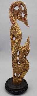 Appraisal: th C Burmese Carving on Stand th C Burmese Carving