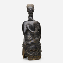 Appraisal: Baule artist MATERNITY FIGURE C te d Ivoire th centurycarved