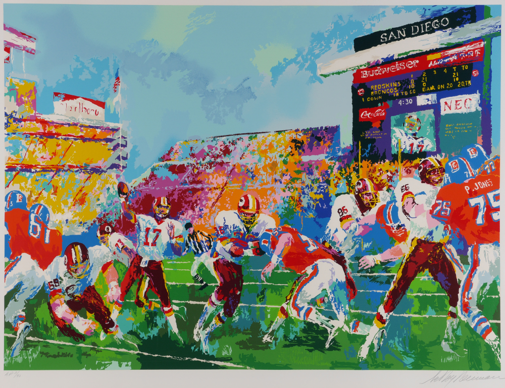 Appraisal: NEIMAN Leroy American - ''In the Pocket'' Depicts Washington Redskins