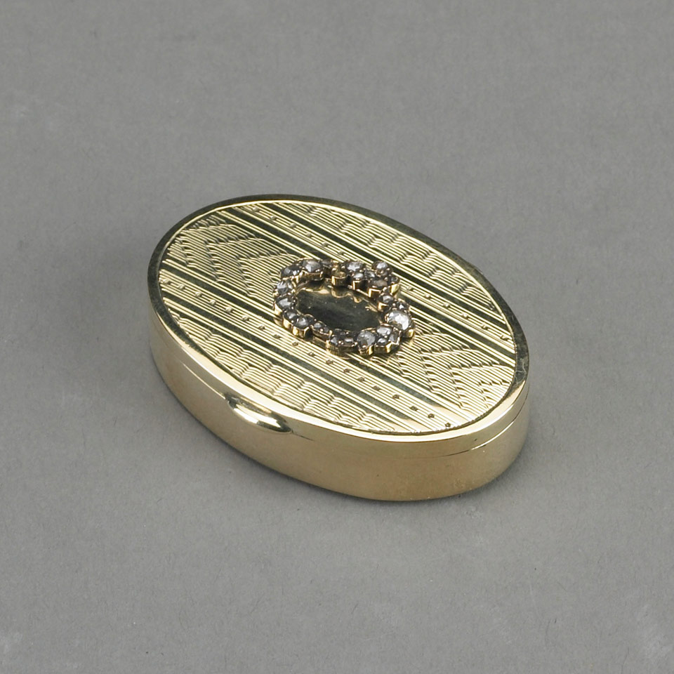 Appraisal: Austro-Hungarian k Yellow Gold Pill Box th century set with