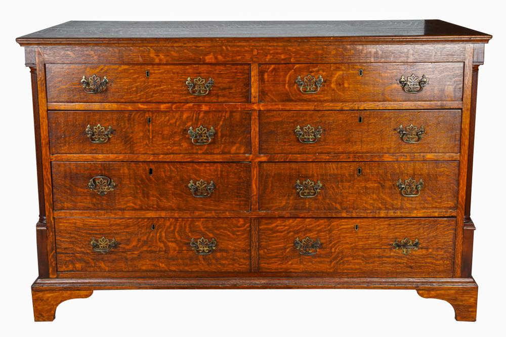 Appraisal: GEORGIAN STYLE OAK DRESSERwith eight drawers inches wide inches deep