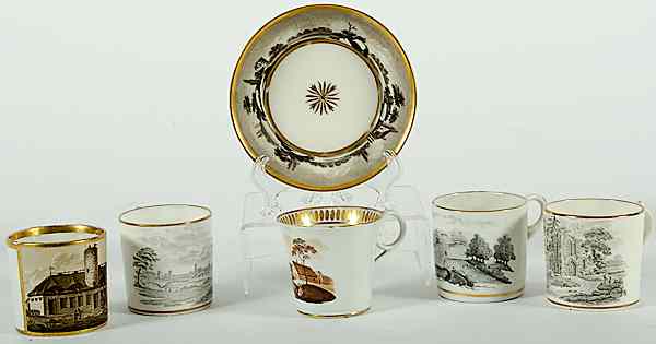 Appraisal: English Porcelain Cups English and Continental th century an assembled