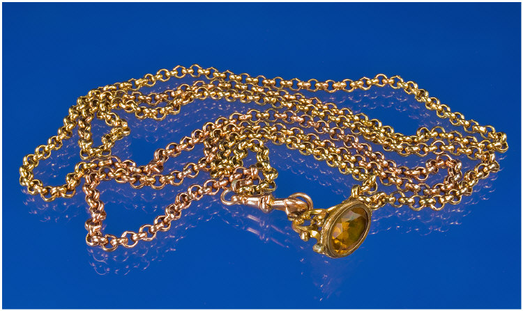 Appraisal: Gold Coloured Victorian Muff Chain belcher design inches long