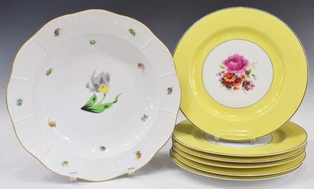 Appraisal: lot of Porcelain tableware including Herend Kitty round serving plate