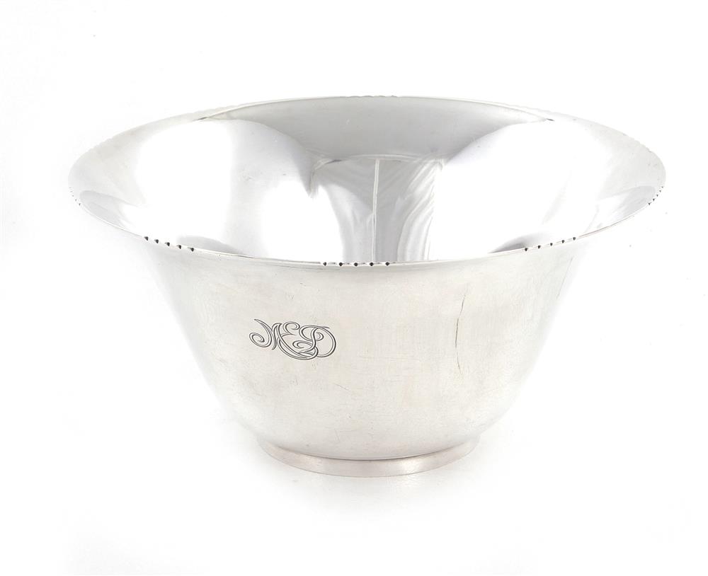 Appraisal: Tiffany Co sterling centerbowl New York - notched rim design