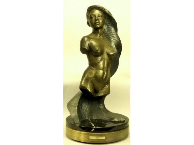 Appraisal: Bronze statue entitled Venus by Texas artist Juan Dell Dell