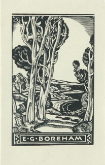 Appraisal: Adrian Feint - Bookplate - E G Boreham wood engraving