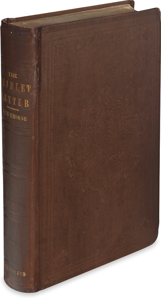 Appraisal: HAWTHORNE NATHANIEL The Scarlet Letter vo original blind-stamped brown cloth