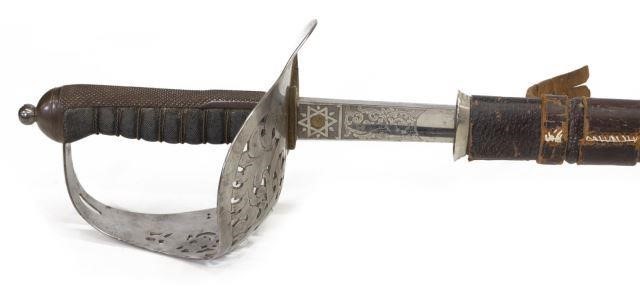 Appraisal: British Pattern Infantry Officer Sword the fuller blade with etching