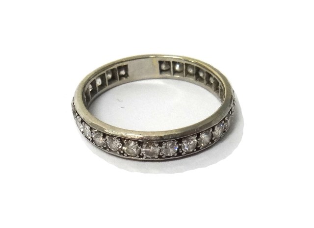 Appraisal: A diamond set full eternity ring mounted with circular cut