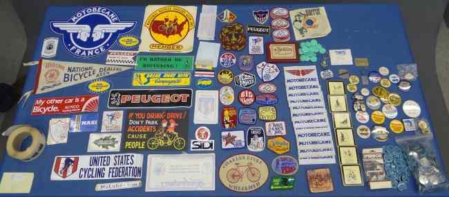 Appraisal: Lot of dealer decals transfers buttons patches Good to exc