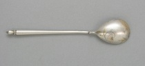 Appraisal: A Russian Art Nouveau Bright Cut Silver Spoon ca -