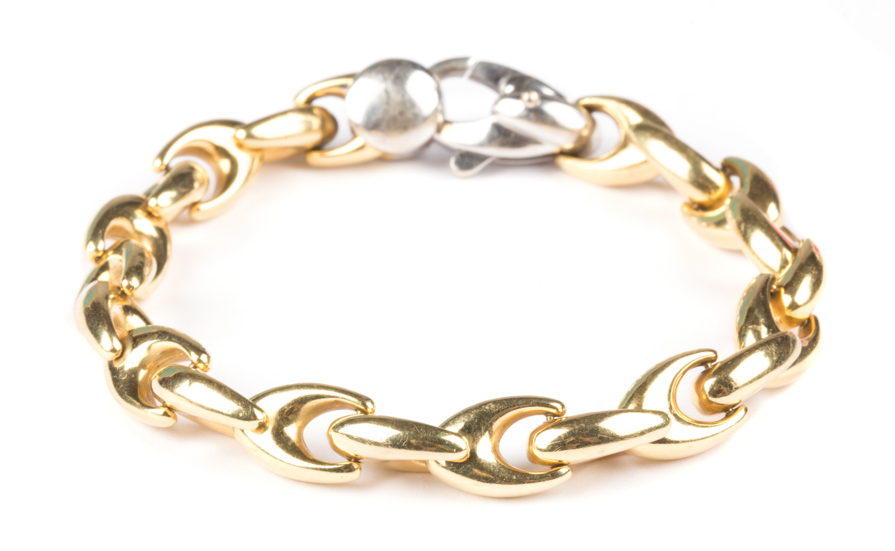 Appraisal: A Lady's Two-Tone U Link Bracelet K yellow and white