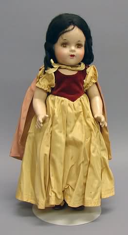 Appraisal: Compo Madame Alexander Snow White with Princess Elizabeth face Black