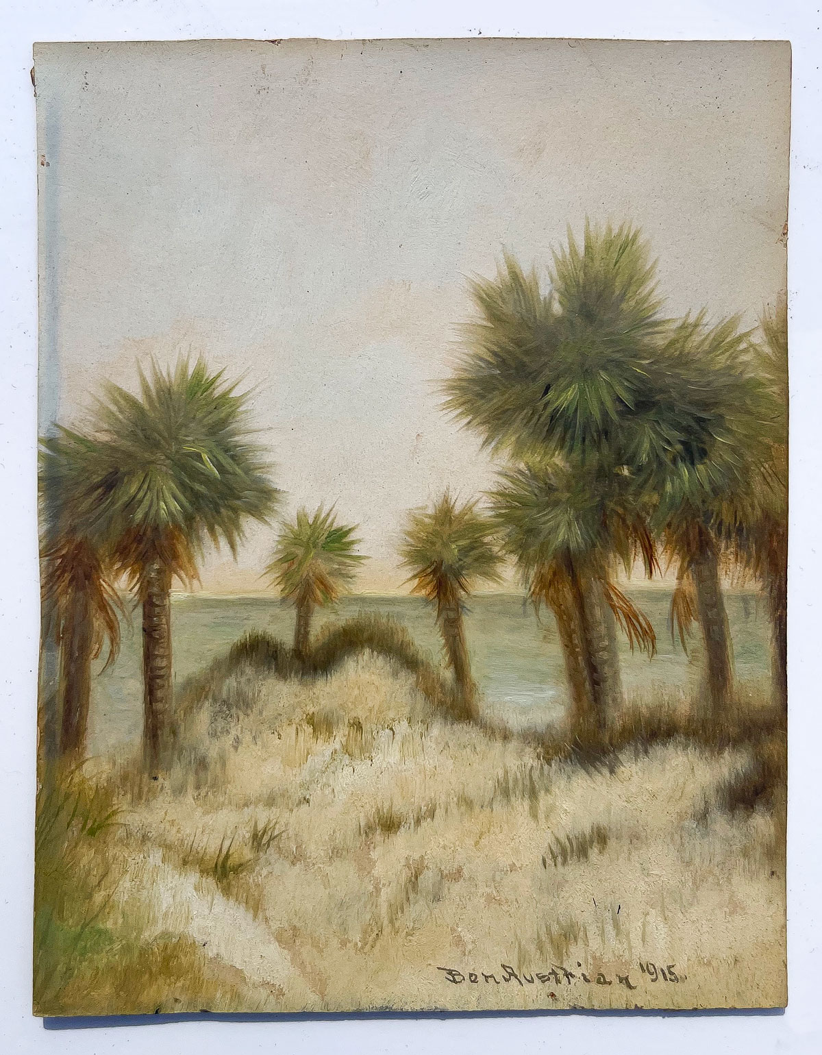 Appraisal: AUSTRIAN Ben American - Coastal Palms Oil Paper '' x