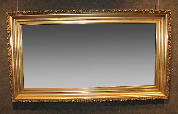 Appraisal: A Victorian giltwood mirror second half th century height in