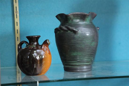 Appraisal: TWO PIECES OF WELLER POTTERY A ewer in Floretta pattern