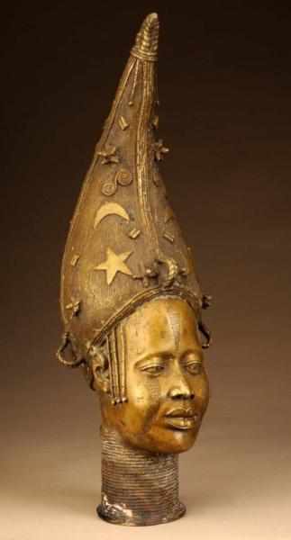 Appraisal: African Head of a Royal Queen Figure Description Made of