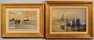 Appraisal: Melbourne Hardwick Two Watercolors Melbourne Havelock Hardwick Canadian American -