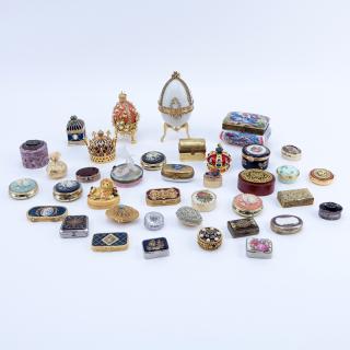 Appraisal: Collection of Miniature Boxes Various makers and sizes including Limoges