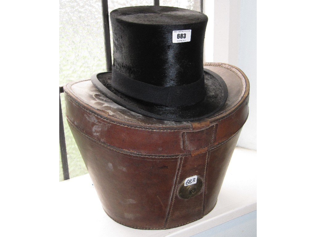 Appraisal: Top hat by Kirsop of Glasgow with case