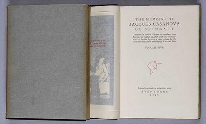 Appraisal: KENT CASANOVA JACQUES MEMOIRS NEW YORK AVENTUROS VOLUMES LARGE VO