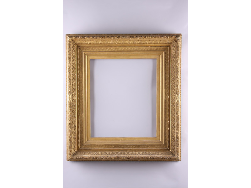 Appraisal: American Frame ca applied ornament and gilded Rabbet size x