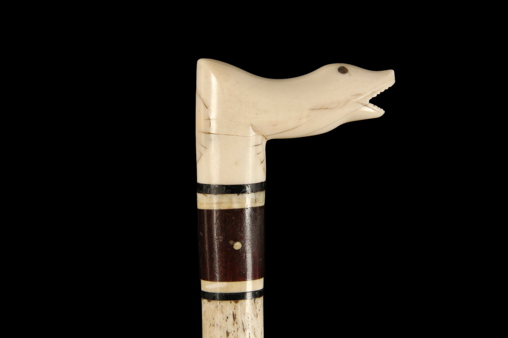 Appraisal: SAILOR MADE SCRIMSHAW CANE - Mid th c Stick with