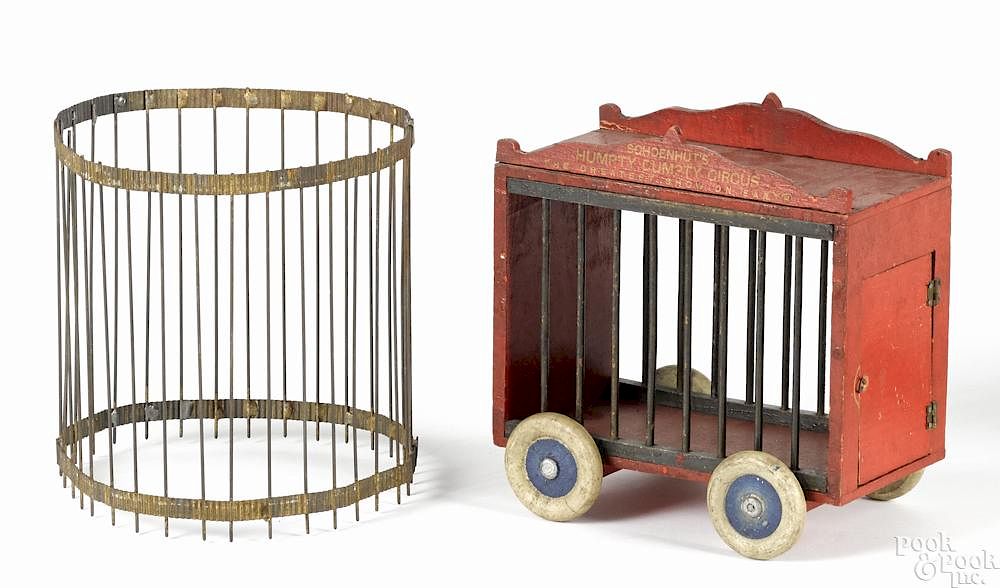 Appraisal: Schoenhut circus cage wagon '' h '' w together with