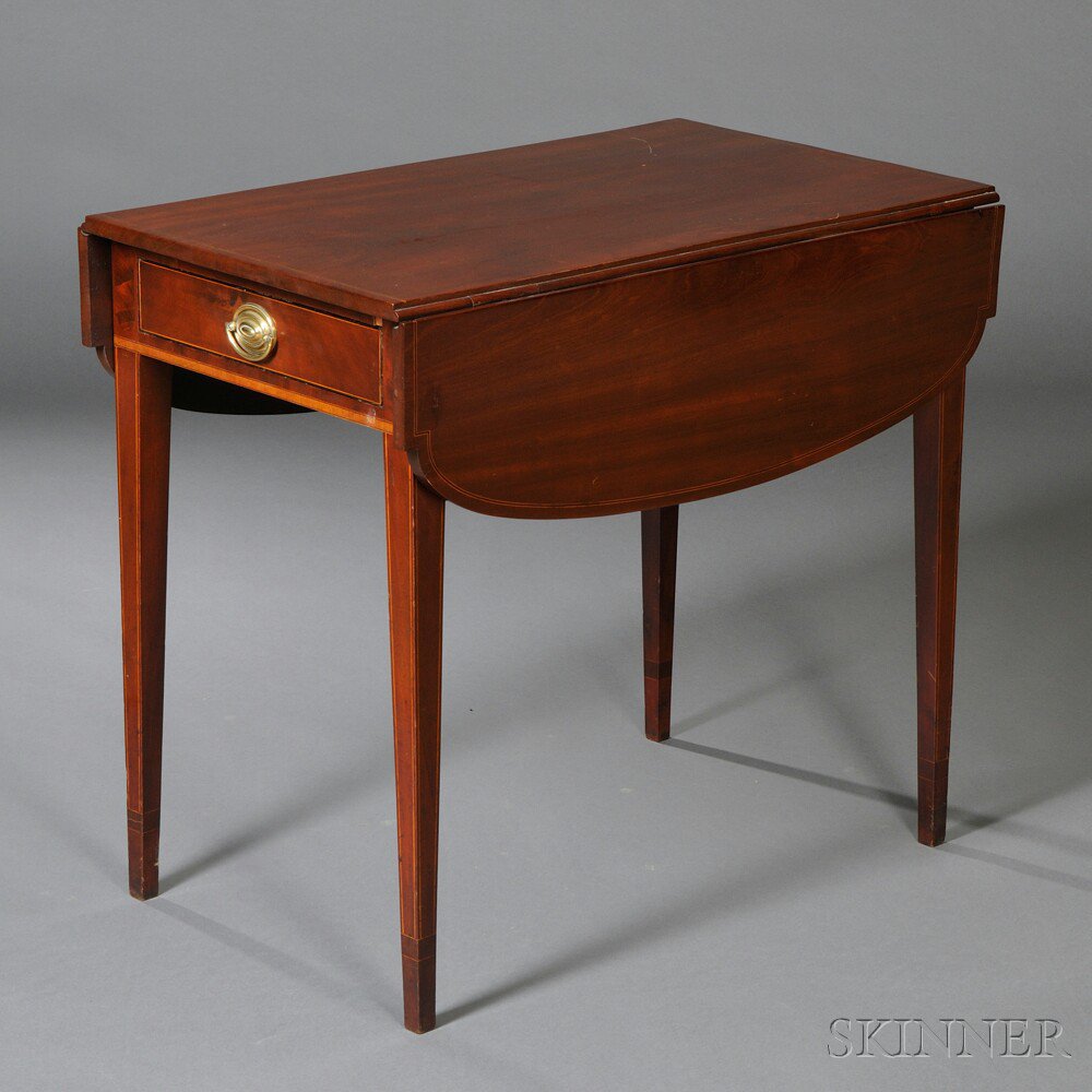 Appraisal: Federal Inlaid Mahogany Pembroke Table probably New York State possibly