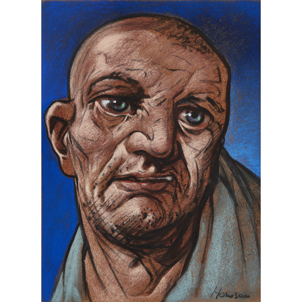 Appraisal: PETER HOWSON SCOTTISH B AHAB Signed pastel cm x cm