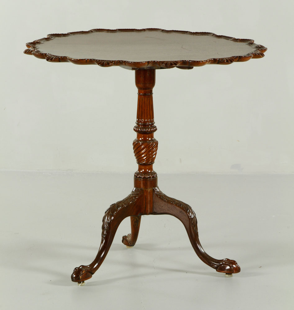 Appraisal: - Early Irish Chippendale Table Early Irish Chippendale table mahogany