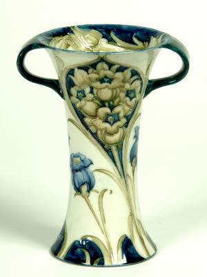 Appraisal: A FLORIAN WARE MOORCROFT POTTERY VASE of waisted form with