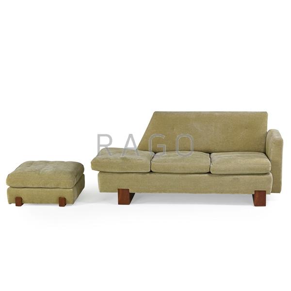 Appraisal: SCOTT CORNELIUS DESIGN STUDIO Sofa and ottoman Condition Report Very