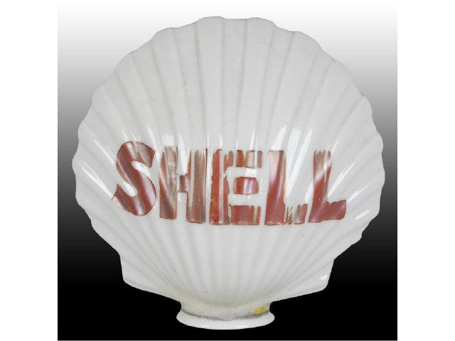 Appraisal: -Piece Milk Glass Shell Gas Globe Description s to s