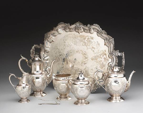 Appraisal: A silver four piece tea and coffee setKoehler amp Ritter