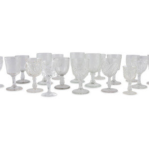 Appraisal: A Group of Molded Glass Cordials th Century items total