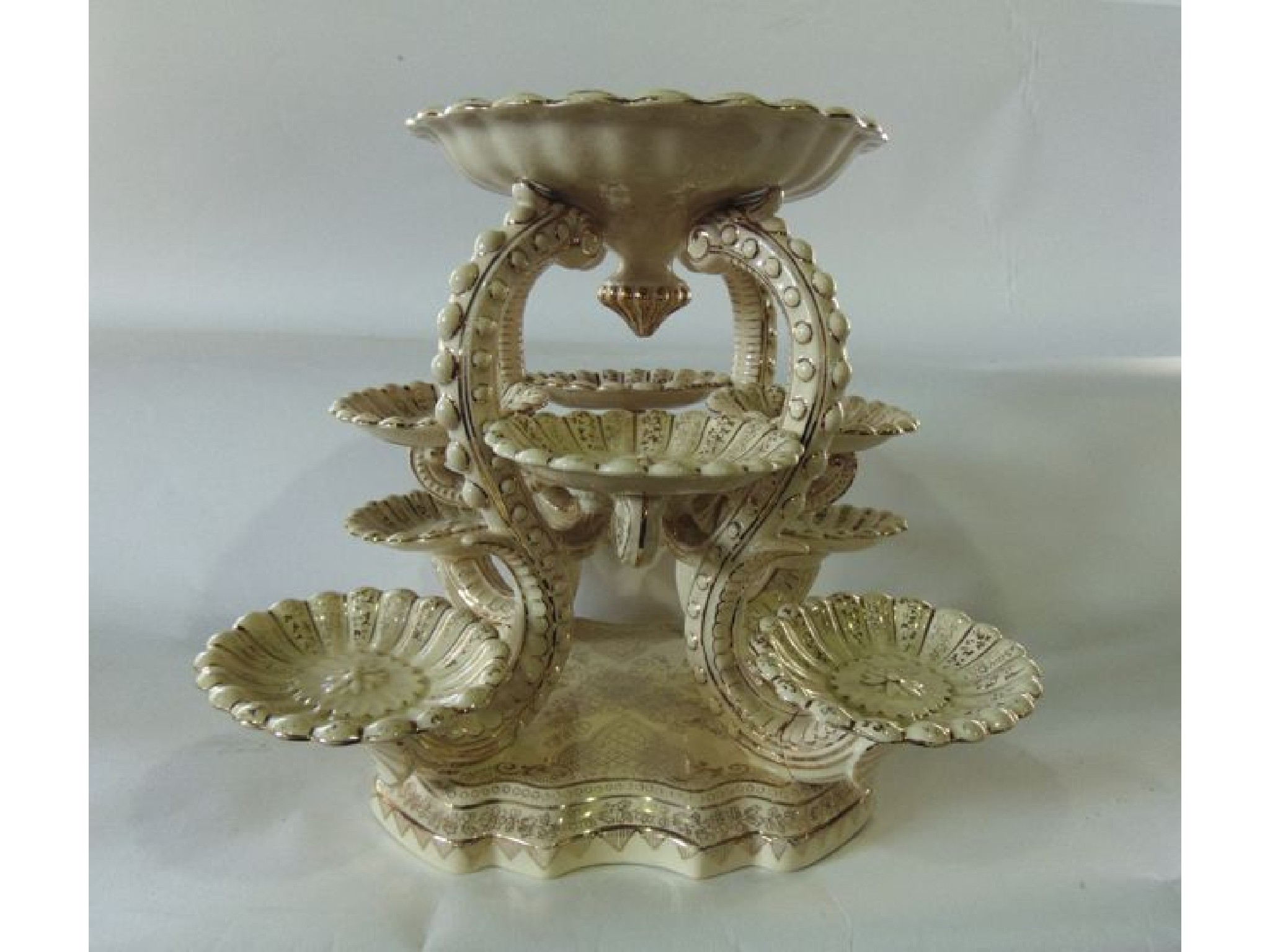 Appraisal: An unusual th century Fischer of Budapest table centrepiece with