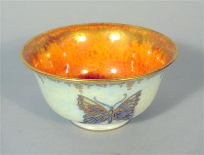 Appraisal: Wedgwood small lusterware bowl th century With butterflies on an