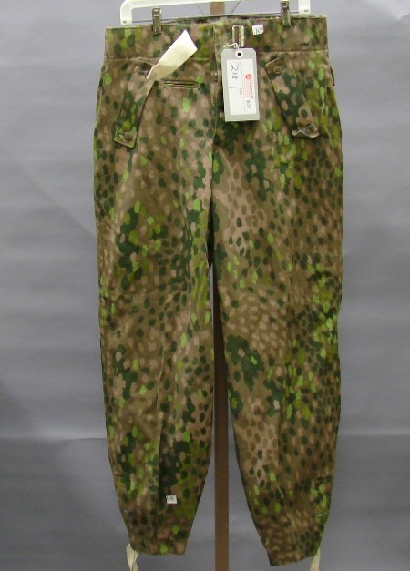 Appraisal: Pair of German M dark pattern camouflage trousers used by