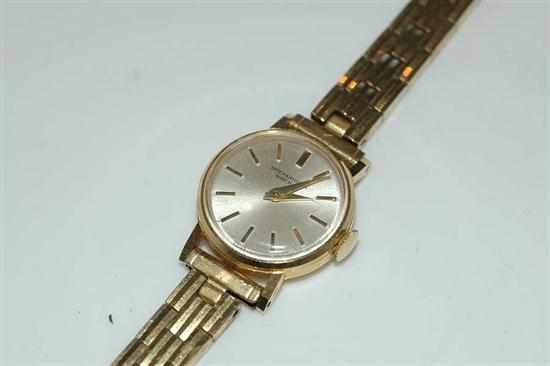 Appraisal: A LADIES IWC WRISTWATCH TO CT GOLD CASE AND PLAITED