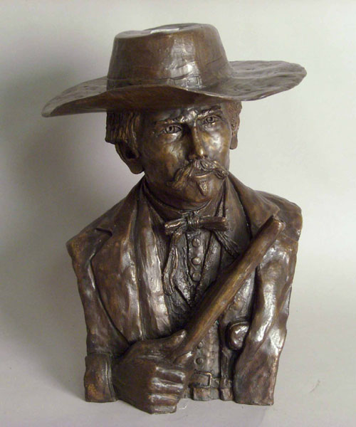 Appraisal: Bruce B Everly American th c bronze bust of Doc