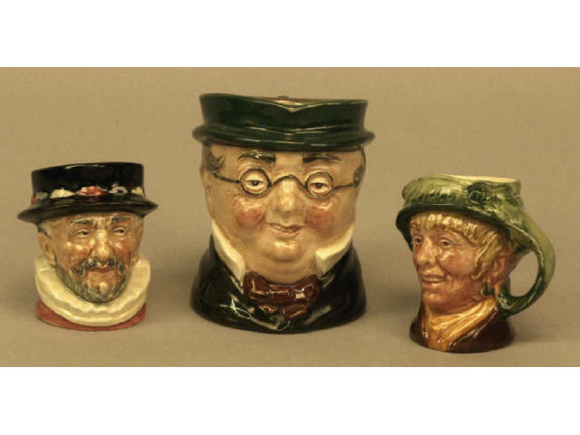 Appraisal: Collection of miniature Royal Doulton character mugs including Mr Pickwick