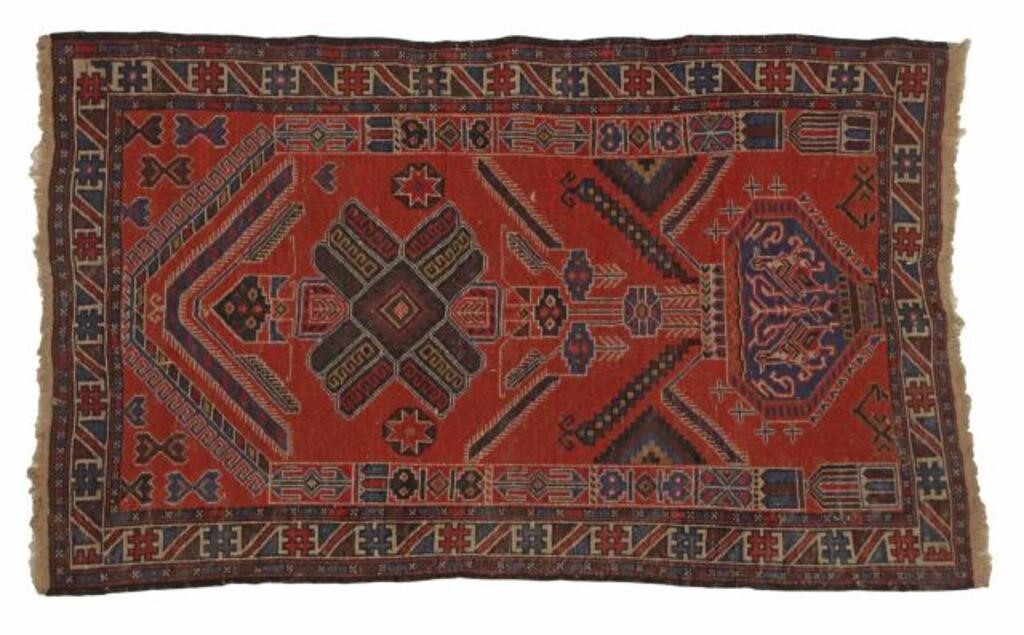 Appraisal: Hand-tied Turkish Konya prayer rug approx ' l ' w