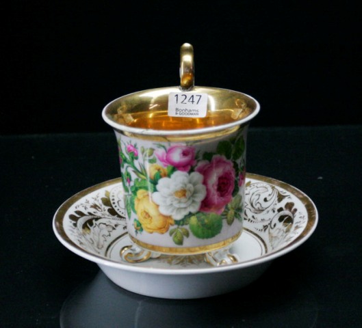 Appraisal: A Paris porcelain cabinet cup and saucer Circa the cup