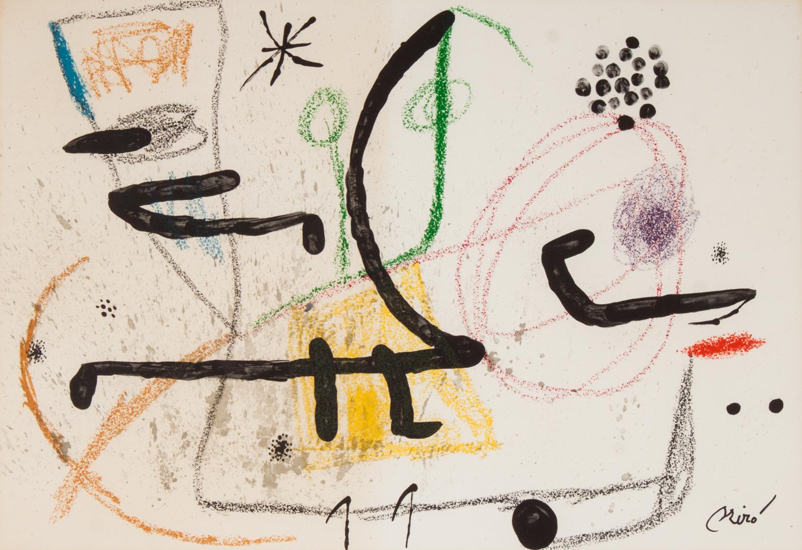 Appraisal: After Joan Miro Untitled color lithograph Spanish - From Maravillas