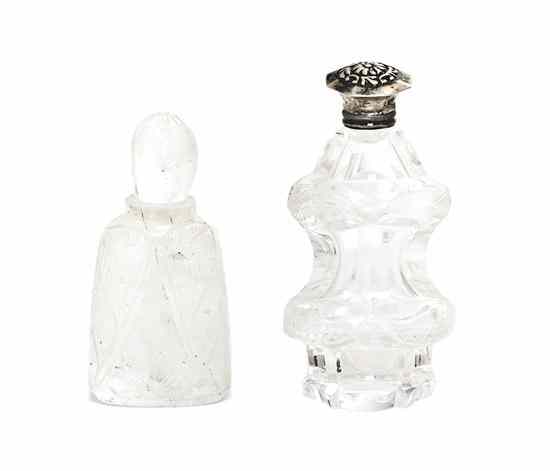 Appraisal: A Carved Rock Crystal Scent Bottle with allover leaf decoration