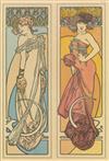 Appraisal: ALPHONSE MUCHA - DOCUMENTS D CORATIFS Group of plates Sizes