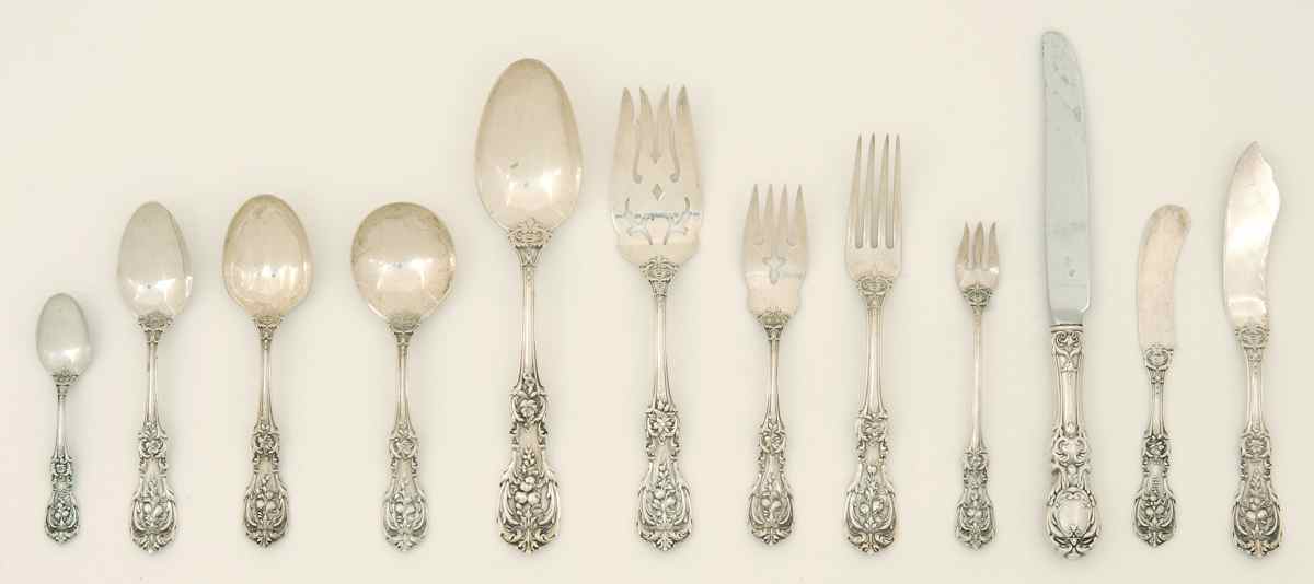 Appraisal: REED BARTON STERLING SILVER PARTIAL FLATWARE SET IN THE FRANCIS